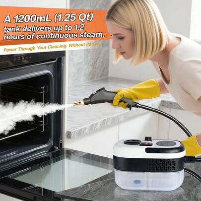 Handheld Pressurized Steam Cleaner,2500W Handheld High Temp Portable Cleaning Machine, Cleaning For Couch, Auto, Floor And More