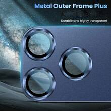 1pc Of Metal Tempered Glass Lens Shield, Complete Coverage, Back Camera Protective Film, High Definition For Iphone Air /17 Pro/17 Pro Max - Multicolor - View 2