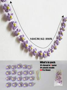 1件雏菊图案可爱装饰花环波西米亚风悬挂横幅圆形花卉吊坠串别致手工外观墙饰柔和春季房间装饰粉彩派对背景点缀照片背景装饰浪漫家居摆件适用于卧室客厅宿舍公寓婚礼生日派对婴儿派对新娘派对咖啡店工作室背景墙装饰 - 彩色 - 查看 16