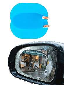 Set de 4 pegatinas protectoras antilluvia para espejos retrovisores de coche, película protectora antivaho, cubierta contra la lluvia - Multicolor - Ver 12