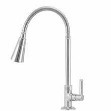Torneira Cozinha Moderna Flexível Gourmet Pia Bancada 2 Tipos De Jatos Inox Abs - cor prata - Visão 3