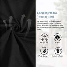 1 Camiseta Casual para Hombre con Estampado Gráfico REALIST DAD EVERET - Corte Holgado con Cuello Redondo. Negro. Comodidad para todas las estaciones. Lavar a mano o limpiar en. Camisas para papá. Comodidad Diaria. Diseño Divertido. Ropa Duradera. Tela no elástica - Negro - Ver 3