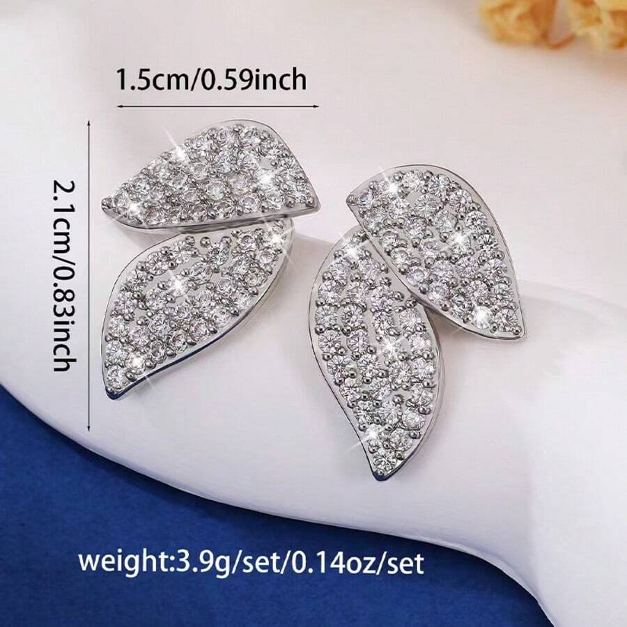 一对优雅简约的叶形耳环，适合女性日常佩戴、节日庆典、婚礼等场合，也是一份精美的礼物。 - 10# - 查看 1