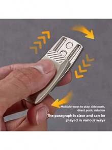 Magnetic Metal Stress Relief Toy: Coin Slider + Knob | EDC Desktop Gadget With Tactile Coin Spinner, Executive Office Toy And Adult Gift Set - Multicolor - View 7