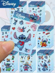 Disney 8入組迪士尼卡通史迪奇DIY拼圖貼紙，趣味酷炫塗鴉貼紙，適用筆電、行李箱、電腦、滑板、筆記本、手機殼，禮物與學校用品 - A - 查看 7
