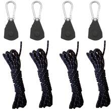 可伸缩重型棘轮捆绑带，带滚轮和登山扣，采用滑轮系统，适用于各种捆绑用途，例如皮划艇、悬挂植物、植物生长灯和帐篷。 - A - 查看 15