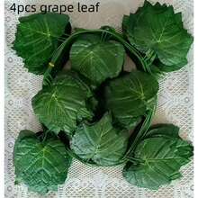 4/12 2.4米大叶人造常春藤藤蔓墙挂式花园垂直花环仿真植物叶子家居装饰塑料藤蔓，适用于婚礼、生日、派对、情人节、礼物、毕业典礼、日常家具装饰、花园藤蔓房间装饰 - 4Pcs - 查看 14