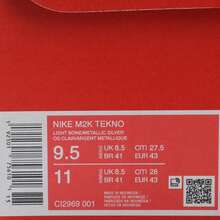 Men's NIKE M2K TEKNO Casual Sports Shoes, Low-Top CI2969-001 - Silver - View 6