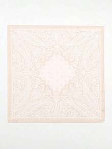 1Pc Ladies Simple Floral 70cm Square Scarf, New Spring Bandana Style Fashion Headband, Waistband, Hair Accessories, Womens Versatile Neckerchief - Be - Xem 2