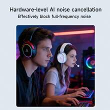 AJAZZ AHW10 Wired Gaming Headset, Virtual 7.1 Surround Sound For Precise Positioning, Wired Connection, RGB Lighting, Adjustable Metal Headband, High-Performance (Freely Adjustable Via Web Driver) - View 5