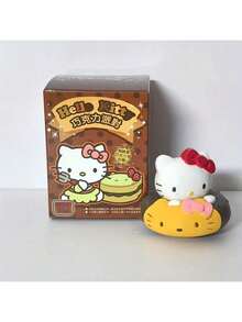 SANRIO Búp bê nhồi bông hình mèo con - Hộp bí ẩn chủ đề bánh rán sô cô la mini dễ thương, vật trang trí tinh tế phù hợp để trang trí bàn làm việc/trang trí nhà cửa/xe hơi, món quà thời trang hoàn hảo cho các dịp lễ hoặc sinh nhật. - Nhiều màu - Xem 5