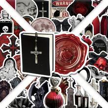 54pcs Vampire Themed Stickers, Dark Style Diary Decorative Stickers, Suitable For Phone And Notebook - 54pcs - View 3
