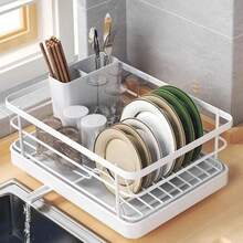 주방 식기건조대 자동 물빠짐 설거지건조대 그릇 접시 정리대 - 보기 1