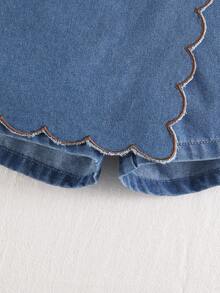 2026 Neues Mädchen 2-teiliges Jeans-Set, minimalistisches Design, angenehm weiches Material, vielseitiger Lässig-Stil, geeignet für Ausflüge und den täglichen Gebrauch - Verschiedenfarbig - Übersicht 9