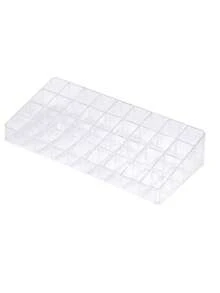 1pc Acrylic Slot Lipstick Holder, Lipstick Storage Box, Lip Gloss Storage Box, Makeup Display Rack, Perfect Storage Solution For Drawers, Vanity, Bathroom Lipstick Display Rack Small Nail Polish Lipstick Holder Transparent Cosmetic Desktop Storage Box Sample Holder Fashion Multi-Grid Lipstick Box, Desktop Transparent Cosmetic Storage Box - Multicolor - View 11