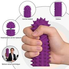 Pocket Spike Keychain With Clicking Button Spinner - Sensory Toy For Relieving Anxiety, Improving Focus, And Stress Relief. Ideal Novelty Gift. - Multicolor - View 2