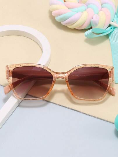 1 par de gafas con pegatinas de ojo de gato, gafas decorativas de moda para niños y adultos