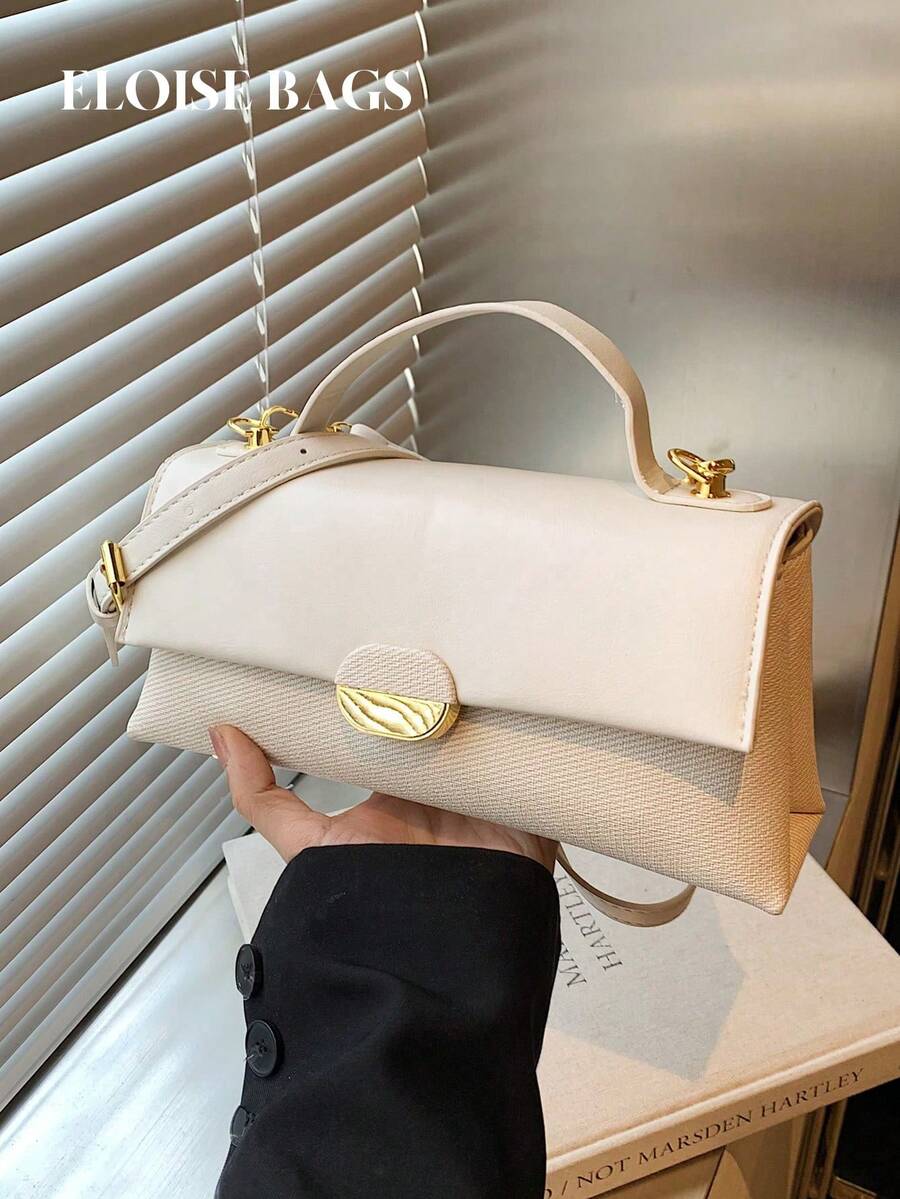 2025 Fashionable Contrast Color Shoulder Messenger Small Square Crossbody Bag For Women, Versatile, Bags Ladies Elegant - Beige - View 1