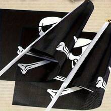 6/12/24pcs Pirate Flag, Small Pirate Hand-Held Flag Suitable For Pirate Party, Small Skull Pirate Flag For Party Decoration, Skull Flag Party Celebration Decoration - Multicolor - View 6