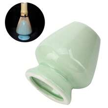 Soporte de cerámica para batidor de matcha de 1 pieza para chasen de bambú para accesorios de juego de té - Verde - Ver 9