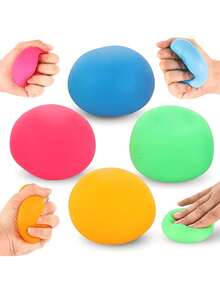1包 1/3/5/10/20個裝－彩色紓壓球 彈性捏捏球 感官手部玩具 緩解焦慮小工具 Nedo 軟黏玩具 Noodoh Squishies 適合送給家人朋友的禮物（顏色隨機） - 彩色 - 查看 4