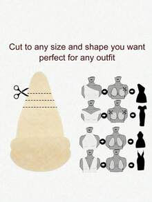 10pcs Disposable Non-Woven Breast Petals, Black Gourd-Shaped Non-Woven Breast Pads | Strapless, Self-Adhesive, Skin-Friendly, Invisible, Comfortable, Anti-Sagging, Anti-Exposure - Multicolor - View 4
