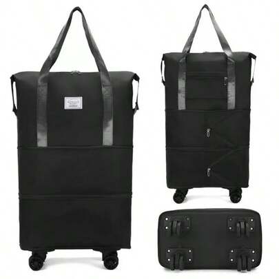 Bolsa de viaje multifuncional  de gran capacidad con ruedas universales,,impermeable,separacion humeda y seca,bolsa de equipaje expandible.