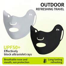 mohuan Máscara facial de protección UV de seda de hielo para golf y running para mujeres, máscara facial de protección solar de seda de hielo, visera solar anti-UV para mujeres, máscara facial transpirable de protección solar para deportes al aire libre - Multicolor - Ver 2