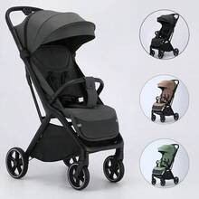 Lightweight Baby Stroller, Foldable Stroller Infant, One-Touch Collection, Adjustable Backrest, Breathable Mesh, Easy To Carry, Suitable For Travel - Grey - View 9
