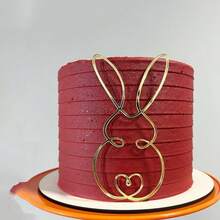 1 Stück/3 Stücke/6 Stücke Fröhliche Ostern Acryl Tortendeko Set mit goldenem & weißem Hasen Design Tortenpicks für Ostern Party Torte Dekoration - mehrfarbig - Übersicht 18