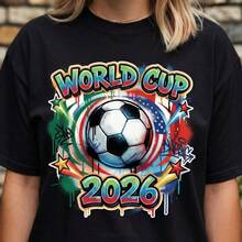World Cup 2026 Shirt, USA Soccer Shirt, Canada Mexico US Gameday Shirt, Soccer Fan Shirt, Gift For World Cup - màu đen - Xem 1