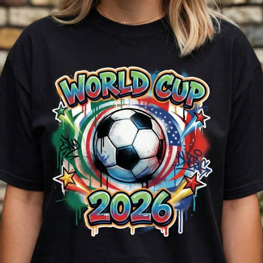 World Cup 2026 Shirt, USA Soccer Shirt, Canada Mexico US Gameday Shirt, Soccer Fan Shirt, Gift For World Cup - màu đen - Xem 1