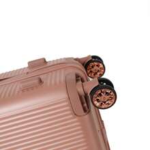 4-Piece Hard Luggage, 360 °   Dual Rotating Four-Wheel Luggage, Password Lock, Lightweight Universal Wheel Luggage, Portable Luggage. On-Site - Vàng hồng + ABS - Xem 7