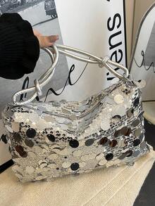 精致优雅的时尚多功能日常包，2026新款女士单肩包 - 銀色 - 查看 5