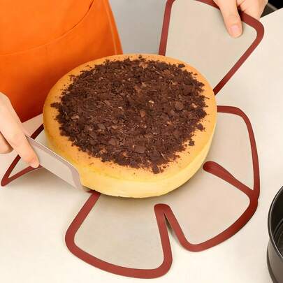 1pc Silicone Cake Sling, Non-Stick Silicone Baking Mat, Cheesecake Baking Mat, Foldable Baking Mat, Flower Shaped Baking Mat - Oven , Reusable, With Non-Slip Edges, Homemade Bread (Easy Clean Baking Accessory), Cheesecake Specific Mat, Sponge Cake Unmold Mat