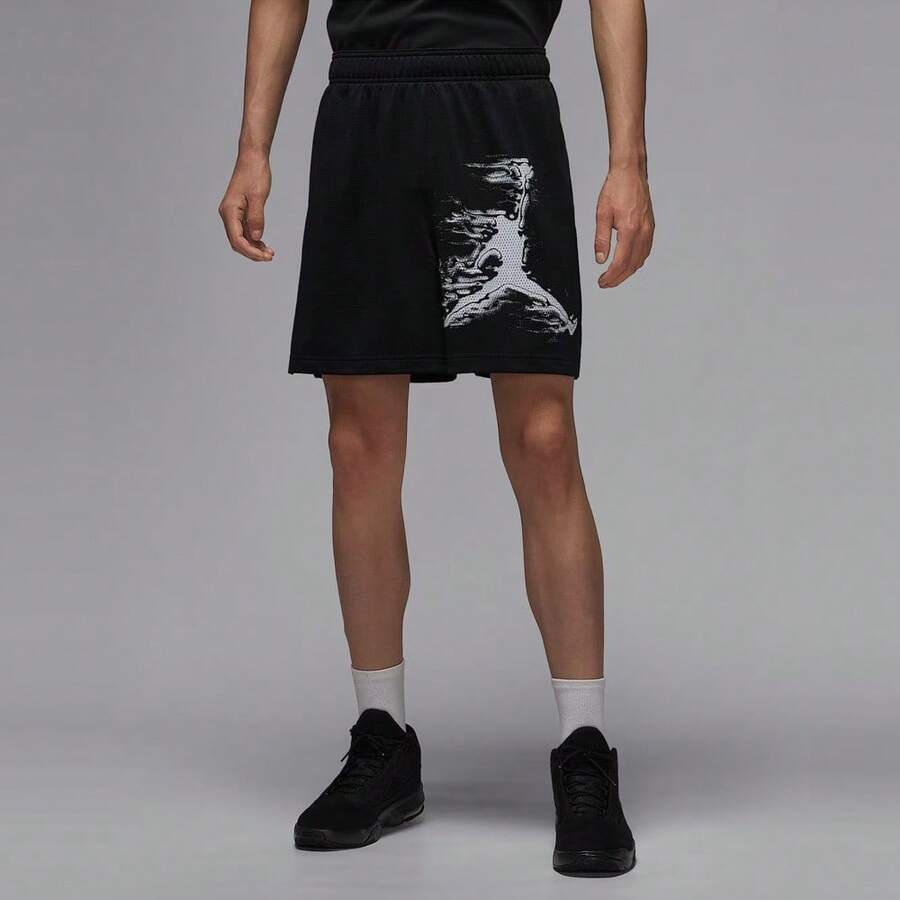 Jordan Men's AS DF SPRT GFX SHORT Knit Shorts HQ8666-010 - Black - View 1