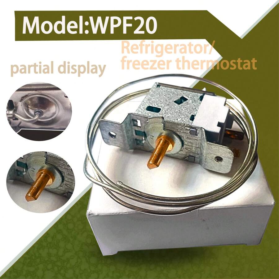 WPF20-L Home Refrigerator Thermostat, Manual Temperature Controller, Compatible Model WPF22-L - Silver - View 1