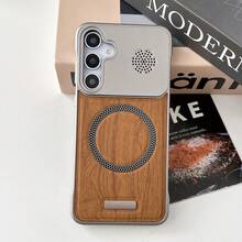 1 pièce Étui de téléphone magnétique de style minimaliste et populaire pour les affaires, convenant aux Galaxy S25 Ultra, Galaxy S24 Ultra, Galaxy S23 Ultra. Texture lisse, étui de couple, cadeau d'anniversaire, compatible avec les téléphones . Étui de protection pour téléphone avec texture magnétique Galaxy, matériau PC sans cadre. - Multicolore - Voir 101