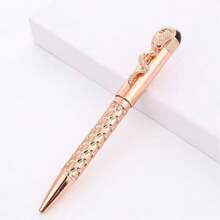 Creative Snake-Shaped Rotating Ball Pen, Hot Selling Gift, Electroplated Metal Medium Ballpoint Pen, Customizable Logo, Office Stationery - Round - View 10