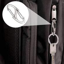 DHINZIC 8Pcs Zipper Clip Anti Theft Deterrent, Dual Opening Safety Zipper Pull Replacement, S Carabiner Clips For Backpacks Traveling Camping Suitcases-WS - 10pcs-silver - View 5