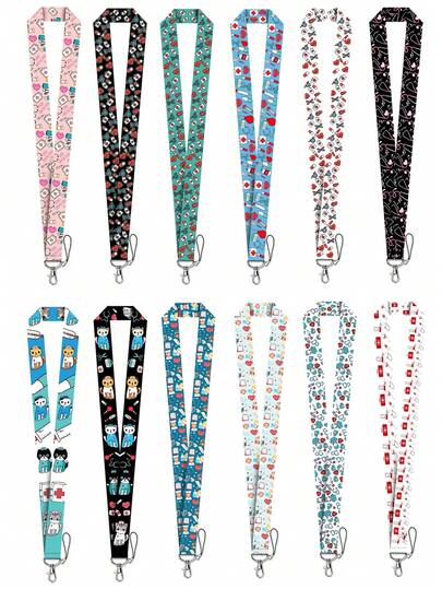 1pc Doctor/Nurse Lanyard Keychain, Can Be Used To Hang Keys, ID Cards, Credit Cards, Passes, Also Suitable As Phone Charm, Casual Gift, Souvenir, Car Accessory, Bag Charm, Suitable For School, Gothic, Y2K Style, Halloween, Teacher's Day Decoration