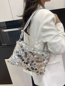 精致优雅的时尚多功能日常包，2026新款女士单肩包 - 銀色 - 查看 10