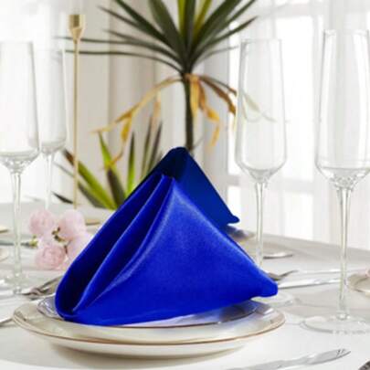 36 Pieces Set Of Lustrous Satin Napkin Cloth 30*30cm/11.8*11.8inch For High-End Dining Banquet Hall Wedding Reception Decorations Hotel Anniversary Celebration Buffets Business Restaurant BBQ Grand Event Catering Tables Elegant Decor Engagement Part