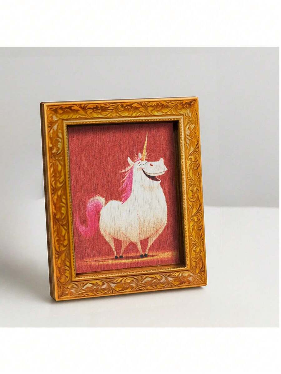 1 chiếc nam châm tủ lạnh hình kỳ lân dễ thương, tranh trang trí mini bằng gỗ với bờm hồng hình kỳ lân vui vẻ, nhãn dán tủ lạnh bằng gỗ, trang trí nhà cửa và văn phòng, quà tặng ngày lễ và phụ kiện nhà bếp.