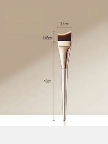 1pc Powder Foundation Brush - Tapered Flat Top Brush, Suitable For Blending Liquid, Cream Or Buildable Flawless Makeup, High Density Bristles And Ultra-Thin Head, Effortless Seamless Makeup Application, Suitable For All Skin Types, Angled Foundation Brush | Durable Handle | Makeup Brush - Multicolor - View 2