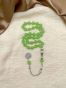 1串陶瓷玻璃珠穆斯林念珠，33颗珠子，10厘米，流行的中东阿拉伯礼品 - 彩色 - 查看 17