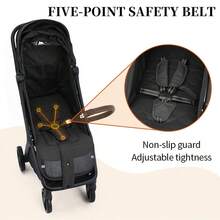 Lightweight Baby Stroller, Foldable Stroller Infant, One-Touch Collection, Adjustable Backrest, Breathable Mesh, Easy To Carry, Suitable For Travel - Grey - View 8