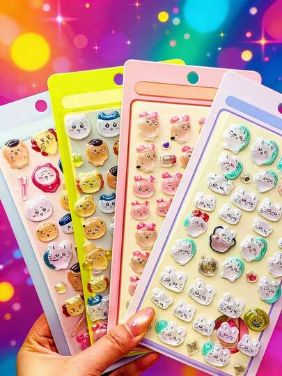 The Jikikawa Cute 3D Stickers Are Made With Real Materials Using 3D Immersion Technology, Suitable For Decorating Phones, Laptops, Luggage, Water Bottles, Skateboards, Notebooks, And Guitars. They Are Great For Daily Use And Also An Ideal Choice For Children's Birthday Gifts, School Supplies, And Travel Accessories.