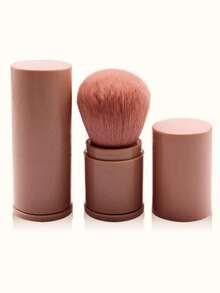 1支可伸缩化妆刷，面部化妆工具，粉底刷，遮瑕刷，腮红刷，修容刷，腮红刷，古铜粉刷，散粉刷，单支腮红刷 - 粉色 - 查看 5