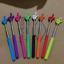 1pc Retractable Pointer Stick (Mixed Colors) - Finger Pointer, Stainless Steel Extendable Length For Home, Classroom Teaching, Performance And Office Use - Finger-reading Stick - View 8